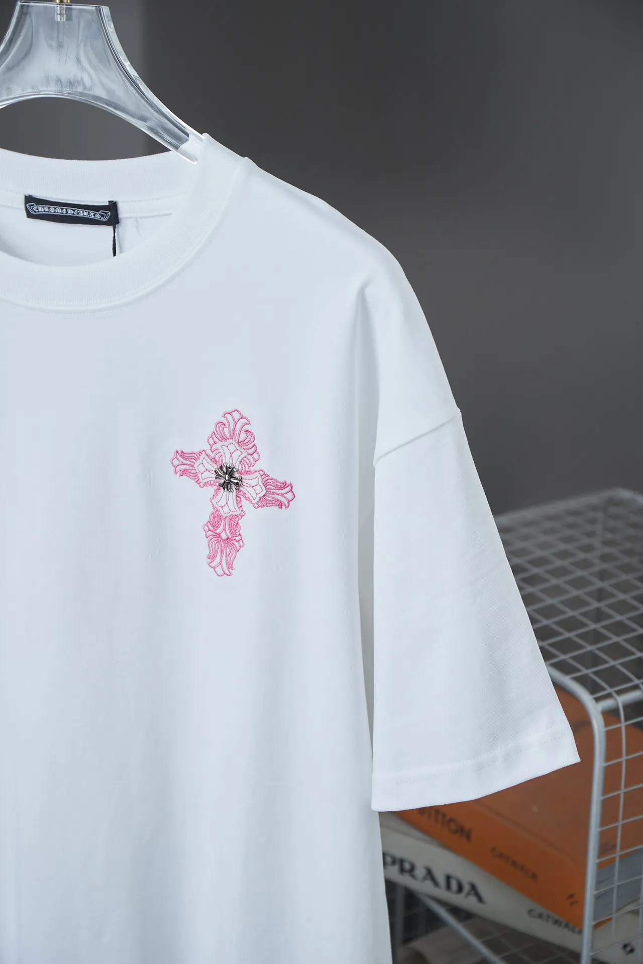 Ch*ome Hearte 25SS New Arrival 100% 32 1X 1 ➕ logo ：Black/White Size：S/M/L/XL
